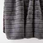 Faux Fur Chinchilla Stripe Throw