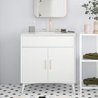 Mid-Century Single Bathroom Vanity (31.5") - White