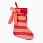 Red Stripe Velvet Stocking