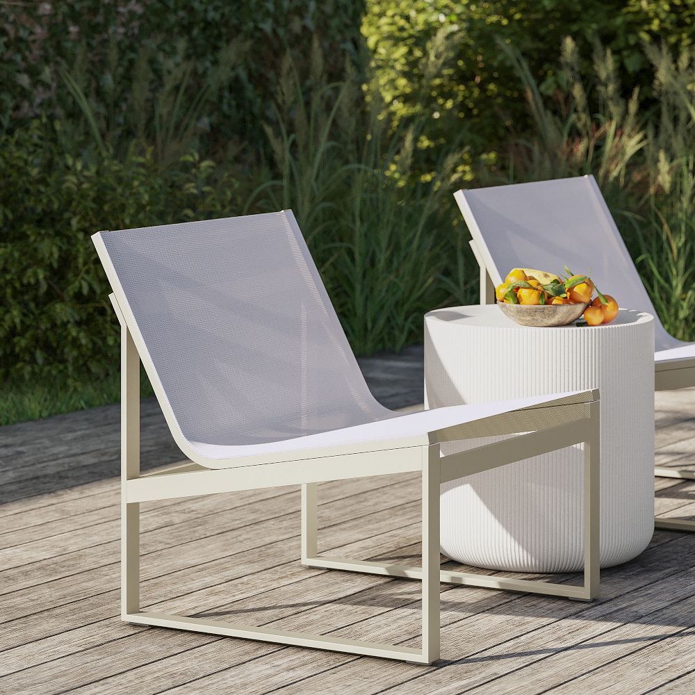 Telluride Aluminum Outdoor Textilene® Lounge Chair by West Elm
