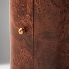 Beaux Travertine & Burl Wood Nightstand (14")