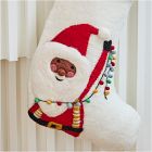 Santa w/ Lights Felt Stocking