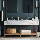Streamline Marble Double Bathroom Vanity (63")