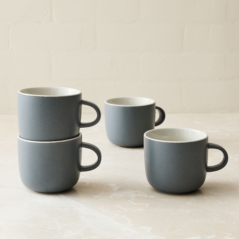 Kaloh Stoneware Mug Sets - Anchor Gray, Set of 4
