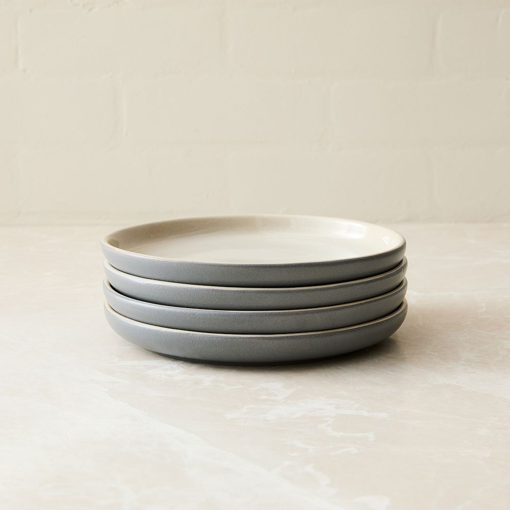 Kaloh Stoneware Salad Plate Sets - Anchor Gray, Set of 4