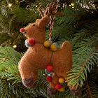 Open Box: Buddies in Lights Felt Ornament, Reindeer