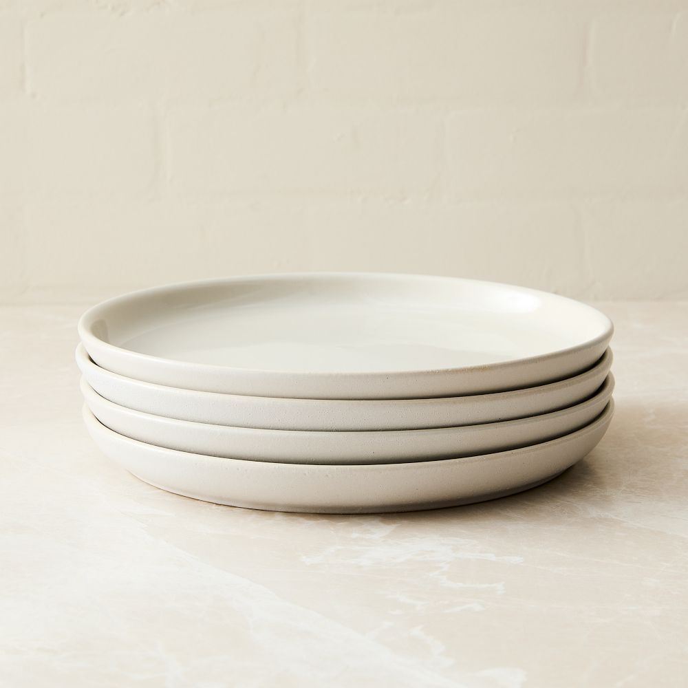 Kaloh Stoneware Dinner Plate Sets - White, Set of 4