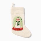 Open Box: Snowman in Snow Globe Felt Stocking - White