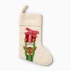 Open Box: Elf Felt Stocking - White