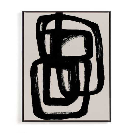 Abstract Ink Brush Framed Wall Art by Minted for West Elm by West Elm