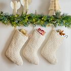 Chunky Alabaster Knit Stocking