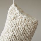 Chunky Alabaster Knit Stocking