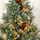 Pre-Lit Faux Frosted Tree w/ Pine Cones