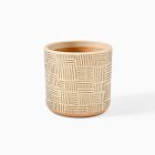 Ultralight Dreams Khari Hand-Painted Striped Mid-Century Planter