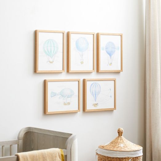 Joseph Altuzarra Hot Air Balloon Watercolor Wall Art by West Elm