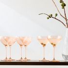 Estelle Colored Glass Martini Glass (Set of 6)