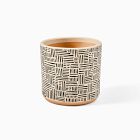 Ultralight Dreams Thema Hand-Painted Striped Mid-Century Planter