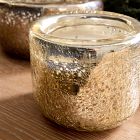 Gold Shimmer Metallic Candles - Winter White