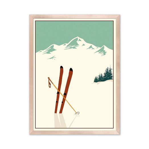 Vintage Winter Ski Framed Art Print by Getty Images by West Elm
