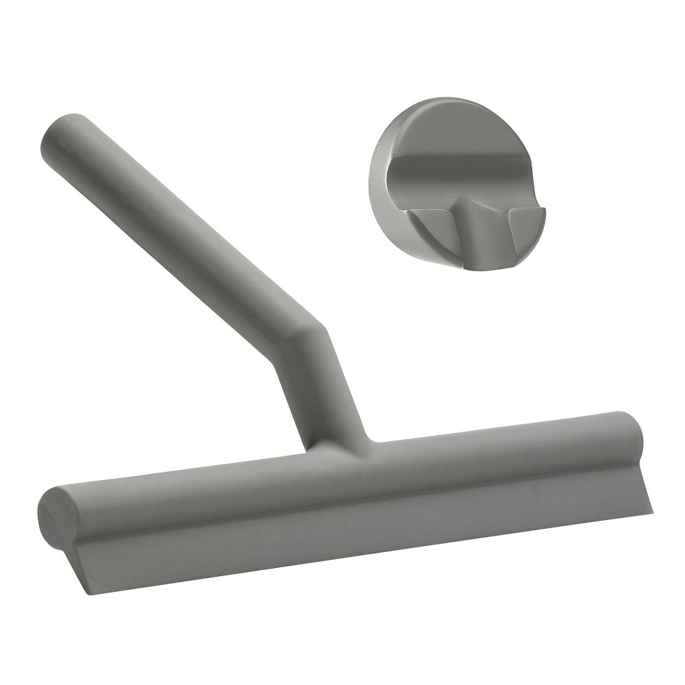 Shower & Mirror Squeegee w/ Holder - Gray