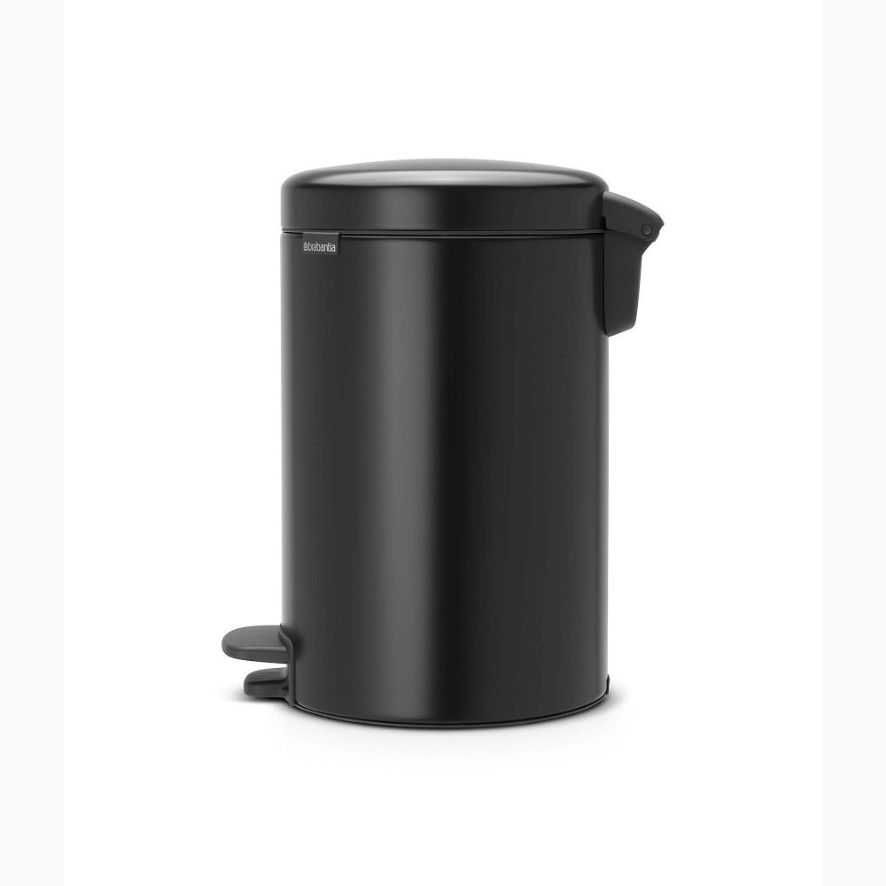 Brabantia New Icon Trash Can (3.2 Gallon) - 3.2 Gallon, Matte Black