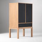 Tobin Cerused Leather Front Cabinet (34")