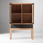 Tobin Cerused Leather Front Cabinet (34")