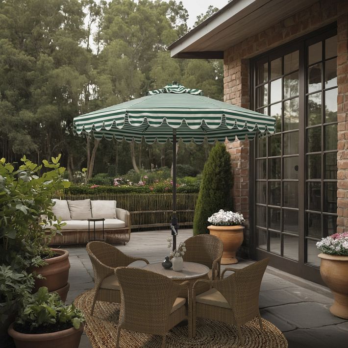 home depot patio table chairs and umbrella PHI VILLA Furniture Set with for 4,Swivel Mesh Dining Best Choice Products 10ft 3-Tier Patio Umbrella  Market Sun Shade w/ Tilt Adjustment  Easy Crank - Amethyst Purple Big Umbrella Price Garden Size:16 FT(3.15