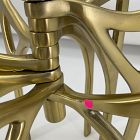 Open Box: Art Deco Metal Menorah - Antique Brass