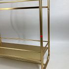Open Box: Deco Curve Metal Double Wall Shelf (20"W x 22'H) - Antique Brass