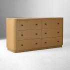 Open Box: Pierce &amp; Ward Lacquered 6-Drawer Dresser (60") - Rustic Gold