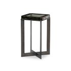 Open Box: Zelaina Cast Glass Side Table (12.5") - Burnished Charcoal
