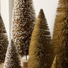 Bottlebrush Tabletop Trees (Set of 6) - Snowy &amp; Green