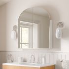 Arch Double Wide Metal Framed Medicine Cabinet