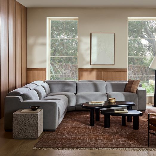 Dalton Motion Reclining 5-Piece L-Shaped Sectional (127") by West Elm