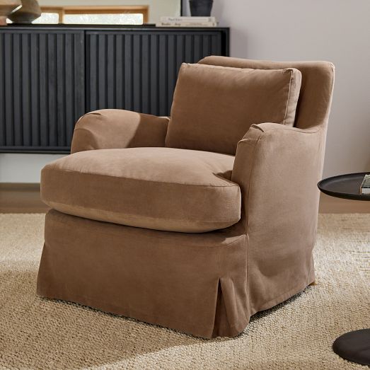 Sophie Skirted Slipcover Chair by West Elm