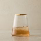 Horizon Lead-Free Crystal Gold-Rimmed Stemless Wine Glass Sets