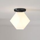 Sculptural Faceted Flush Mount