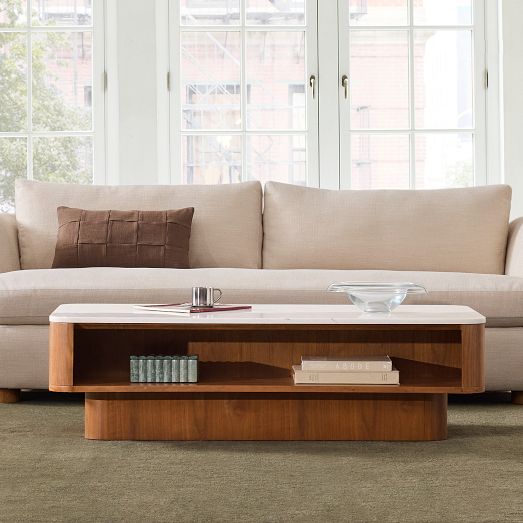 Panorama Marble Open Storage Coffee Table