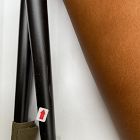 Open Box: Bennie Leather Dining Chair - Ludlow Leather Sesame, Textured Dark Bronze