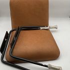 Open Box: Bennie Leather Dining Chair - Ludlow Leather Sesame, Textured Dark Bronze