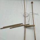 Open Box: Holling 4-Light Chandelier (54") - Champagne Bronze, Milk Glass