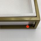 Open Box: Modern Resin Stone Vanity Mirror (6.6"W x 12.5"H) - White &amp; Antique Brass