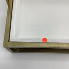 Open Box: Modern Resin Stone Vanity Mirror (6.6"W x 12.5"H) - White &amp; Antique Brass