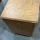 Open Box: Pierce &amp; Ward Burl Wood Nightstand (18") - Light Nutmeg