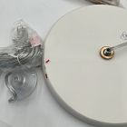 Open Box: Rattan Bubble Floor Lamp (60") - Light Bronze/White, Natural Rattan