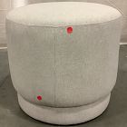 Open Box: Viv Swivel Ottoman - Performance Chenille Tweed Sand