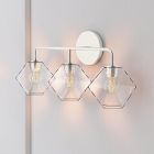 Sculptural 3-Light Faceted Sconce