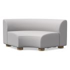 Open Box: Laurent Sectional Wedge - Performance Distressed Velvet Sand, Blonde