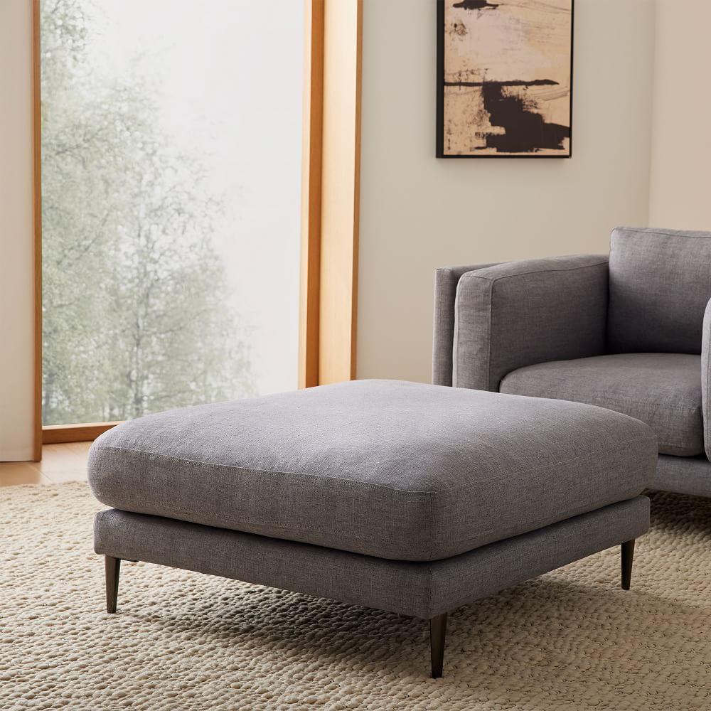 Anton Ottoman - Metal Legs by West Elm